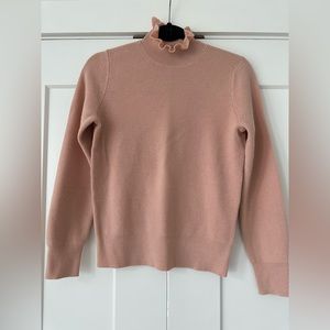 JCREW RUFFLE NECK SWEATER, NWT, XS